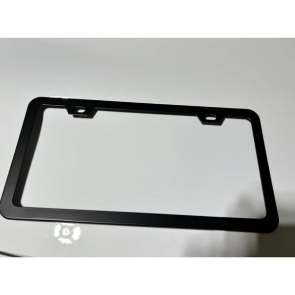 2PCS Premium Matte Black License Plate Frames, Solid Rust-Proof Aluminum Holder - Picture 2 of 2